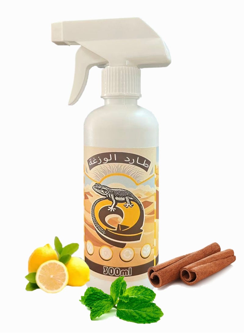 جيكو بخاخ طارد للوزغ - تركيبة تدوم طويلاً، يطرد الوزغ والآفات بفعالية، مناسب للمنزل/المطبخ، مناسب لمجموعة متنوعة من طاردات الحشرات (العناكب والصراصير والنمل)، سهل الرش - 300 مل - Image 1