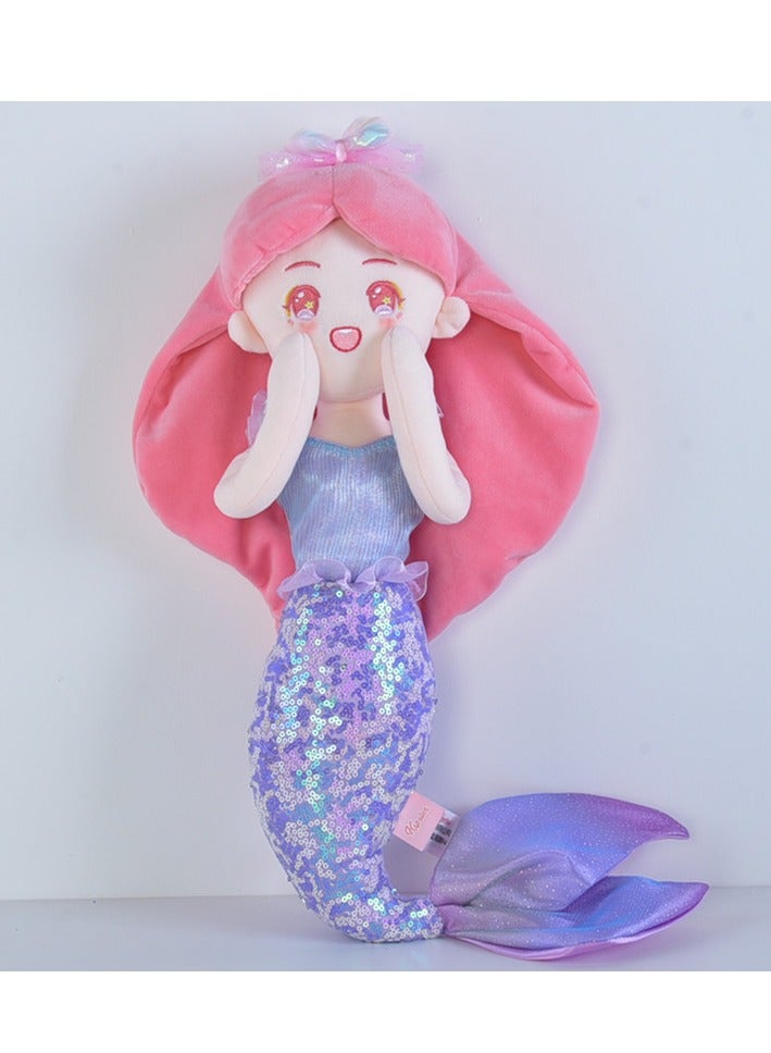 Cute little mermaid plush doll soft mermaid throw pillow plush toy mermaid plush animal plush plush toy - Image 1