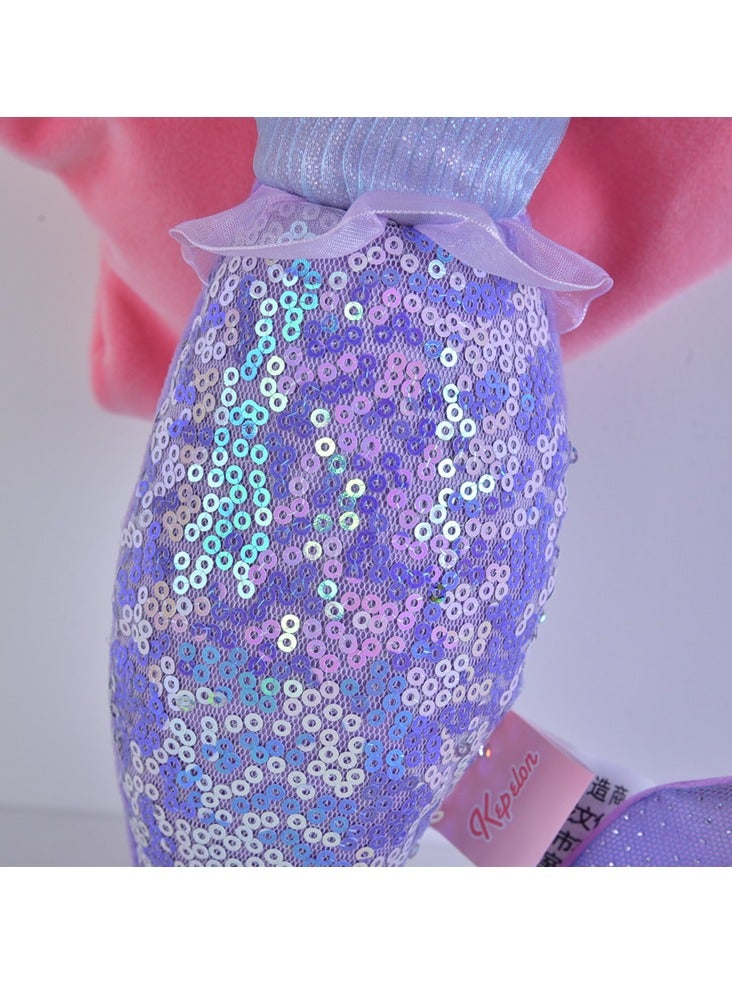 Cute little mermaid plush doll soft mermaid throw pillow plush toy mermaid plush animal plush plush toy - Image 5