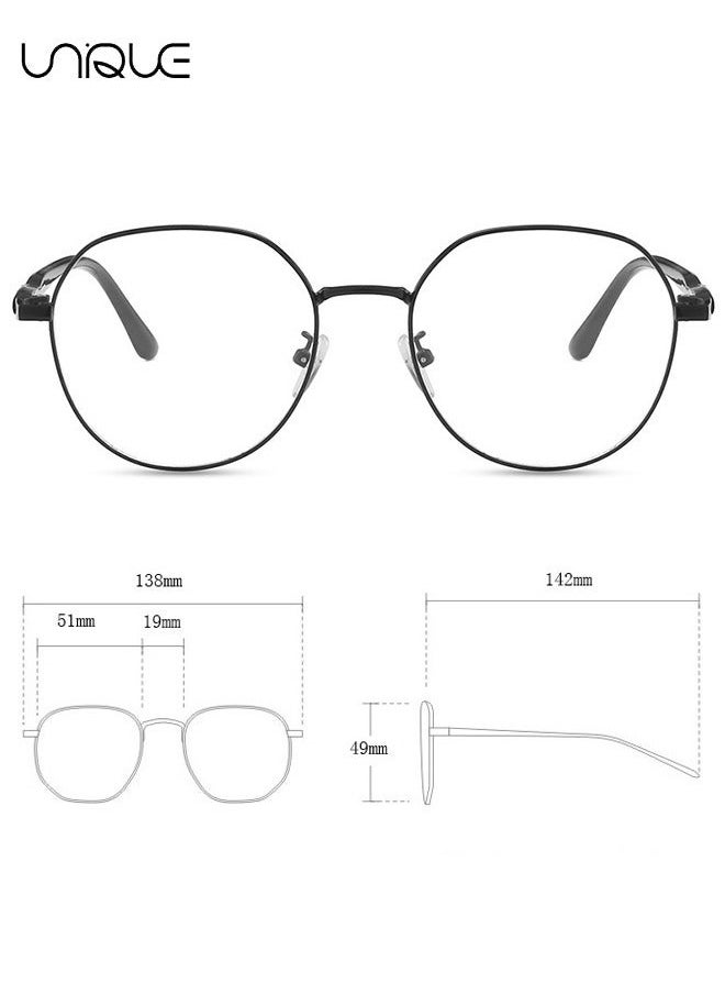Generic - Glasses - Blue Light Blocking Glasses - Large Frame Glasses - Women's Men's Computer Reading/Gaming/TV/Mobile Phone Glasses, Anti-Eye Fatigue (Black) - Image 1