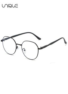 Glasses - Blue Light Blocking Glasses - Large Frame Glasses - Women's Men's Computer Reading/Gaming/TV/Mobile Phone Glasses, Anti-Eye Fatigue (Black)