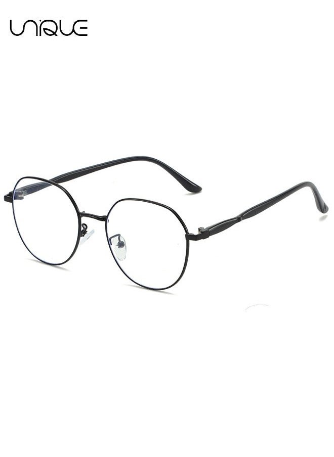 Generic - Glasses - Blue Light Blocking Glasses - Large Frame Glasses - Women's Men's Computer Reading/Gaming/TV/Mobile Phone Glasses, Anti-Eye Fatigue (Black) - Image 1