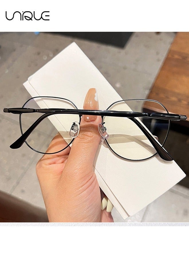 Generic - Glasses - Blue Light Blocking Glasses - Large Frame Glasses - Women's Men's Computer Reading/Gaming/TV/Mobile Phone Glasses, Anti-Eye Fatigue (Black) - Image 1