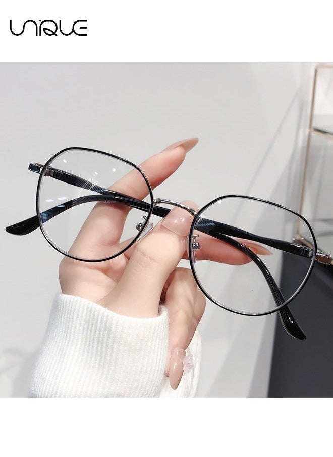 Generic - Glasses - Blue Light Blocking Glasses - Large Frame Glasses - Women's Men's Computer Reading/Gaming/TV/Mobile Phone Glasses, Anti-Eye Fatigue (Black) - Image 1