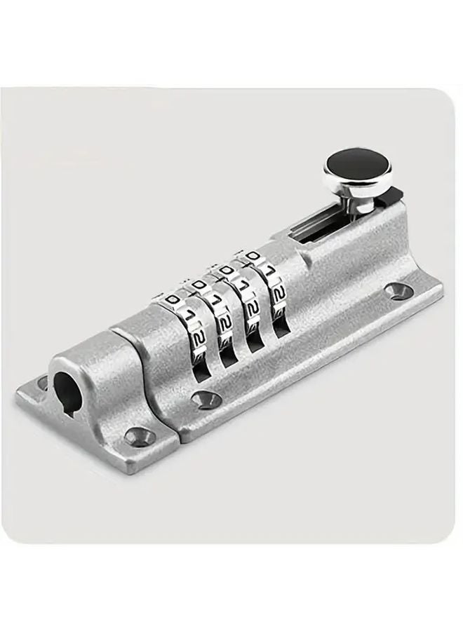 Silvery Waterproof Rust Proof Password Latch Lock Outdoor Security Anti Theft Metal - Image 1