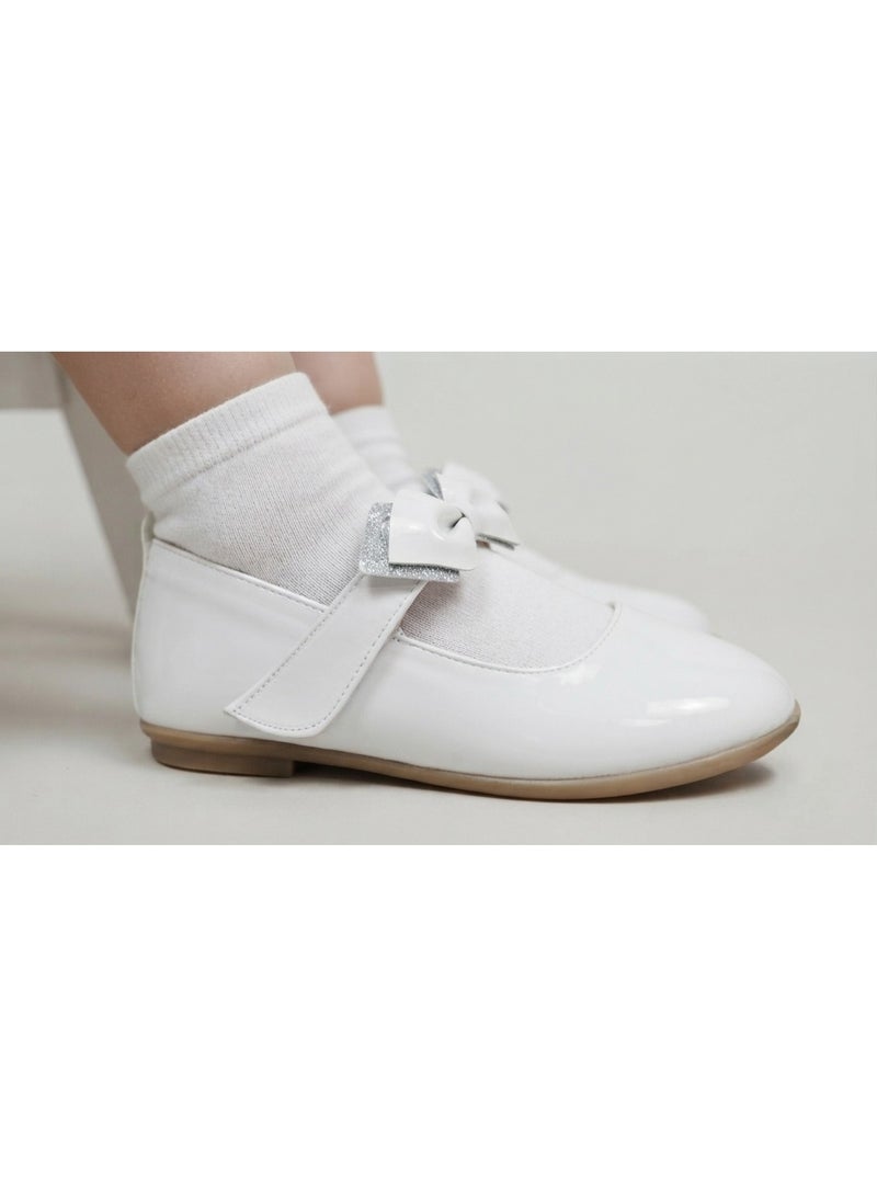 shiny white ballerina shoes - Image 5