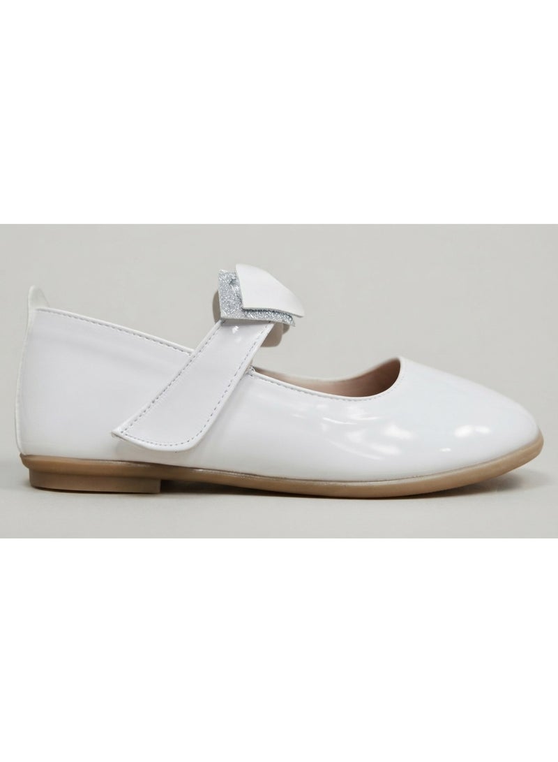 shiny white ballerina shoes - Image 4
