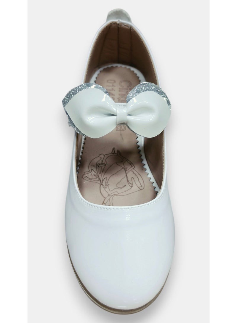 shiny white ballerina shoes - Image 3