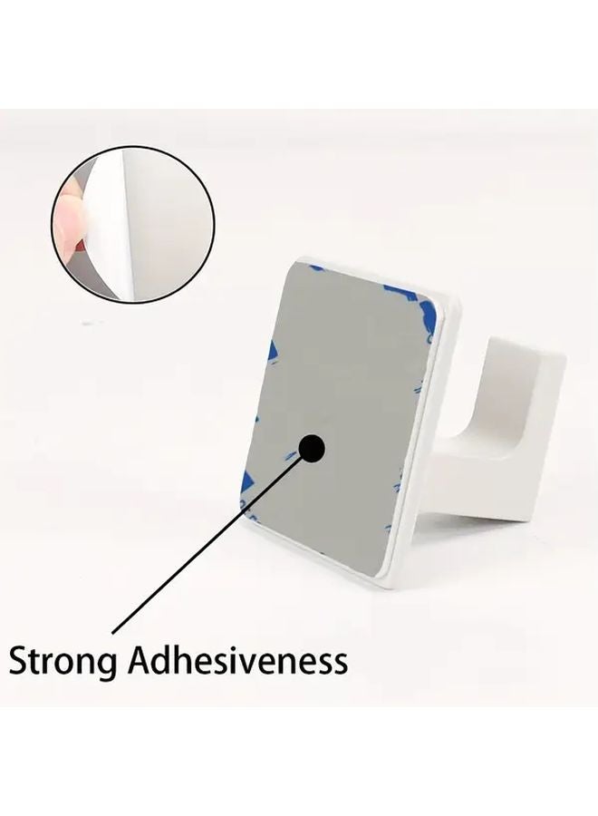 2 Pack White Heavy Duty Wall Mounted Coat Hooks Self Adhesive Towel Hooks For Bathroom Kitchen - Image 3