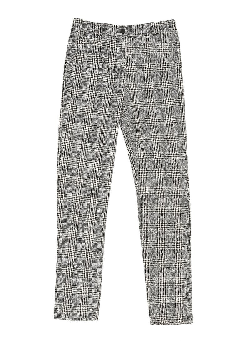 CHEVALIER FASHION Women’s Straight-Leg Pants with Classic Checkered Pattern – Elegant & Versatile Design - Image 3