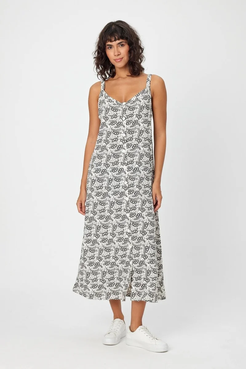 الكسندر جاردي Printed Sleeveless Midi Dress