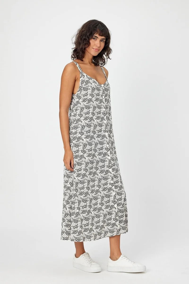 الكسندر جاردي Printed Sleeveless Midi Dress