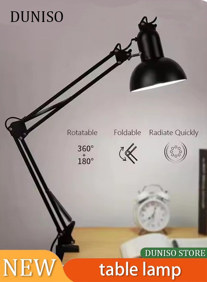 LED Desk Lamp, Study Clip Lamp, Student Special Eye Protection Bedside Lamp, Dormitory Charging Reading Lamp， Small Desk Lamp for Office/Home/Gaming/Desk - Image 1