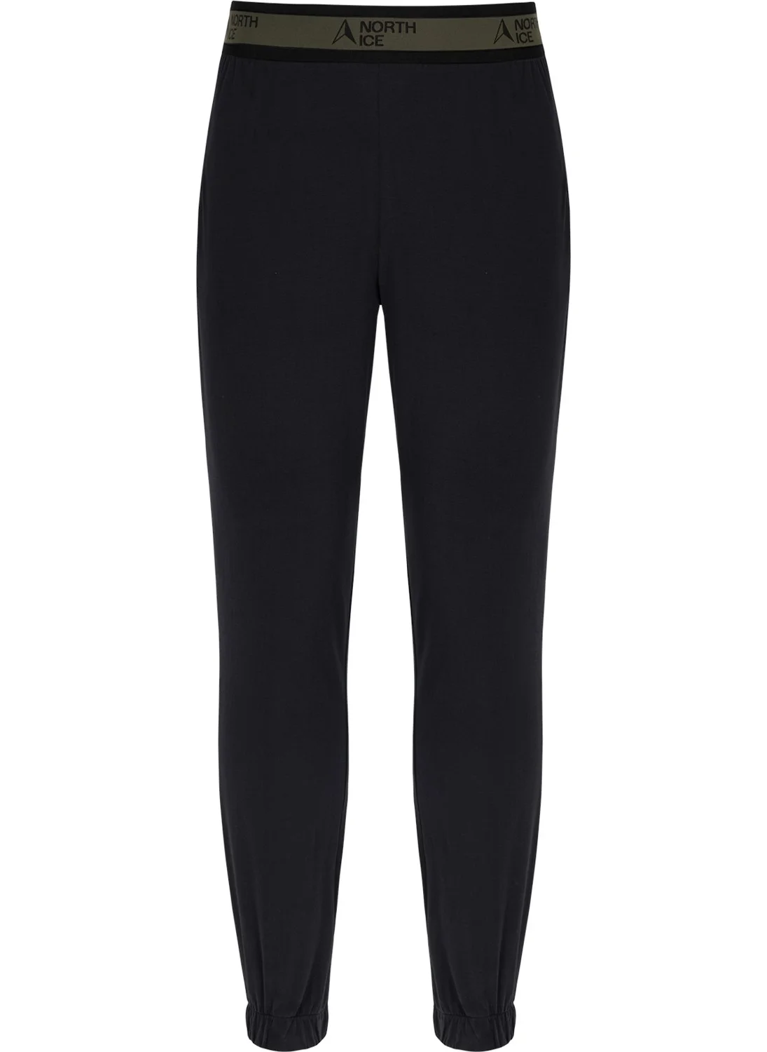 North Ice Elastic Regular Fit Plain Black Men's Sweatpants