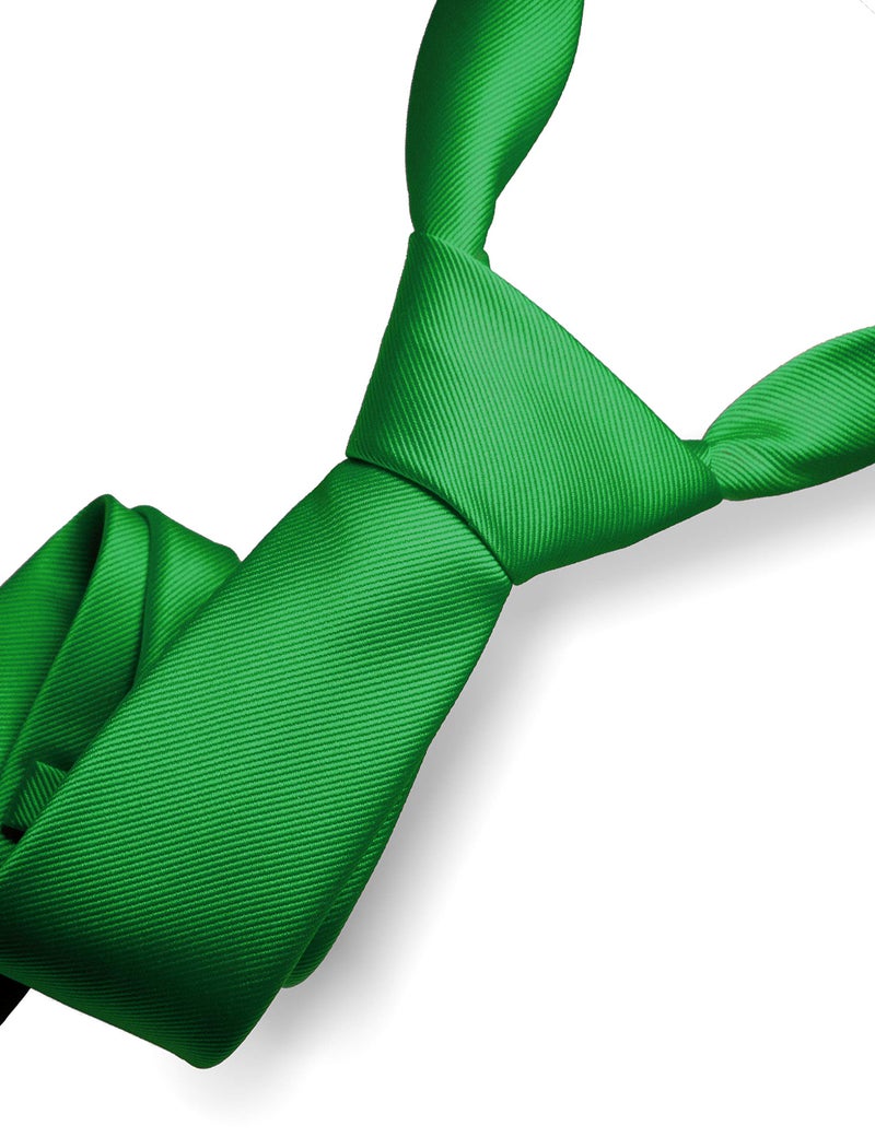 RBOCOTT Silk Green Tie Business Wedding Formal Necktie for Men (Green) - Image 2