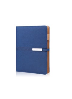 PU Leather A5 Notebook with 160 Thick Pages, Refillable Loose Leaf, Classic Lined Design, Includes Pocket and Pen Holder, Ideal for Business, Memo, and Sketching (with Pen)