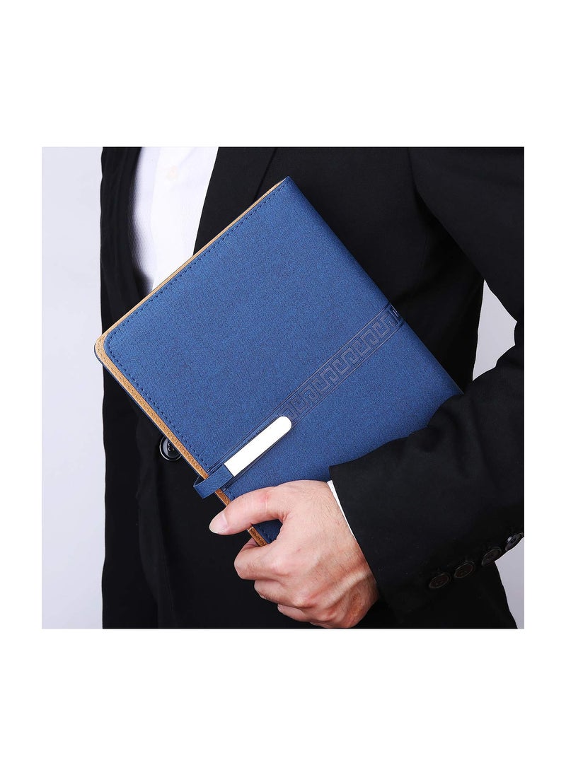 Generic - PU Leather A5 Notebook with 160 Thick Pages, Refillable Loose Leaf, Classic Lined Design, Includes Pocket and Pen Holder, Ideal for Business, Memo, and Sketching (with Pen) - Image 1