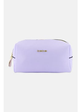 bebe Women Brand Logo Make Up Pouch, Lavender  - Image 1