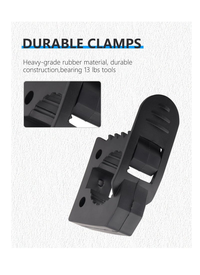 Excefore - Hi-Lift Jack Handle Keeper Shovel Holder Mount, 4 Pack Rubber Clamp Rubber Holder, Mount Quick, Release Clamp, Mount Bracket Fits 1-1/7'' to 1-3/7'' Diameter Tools - Image 1