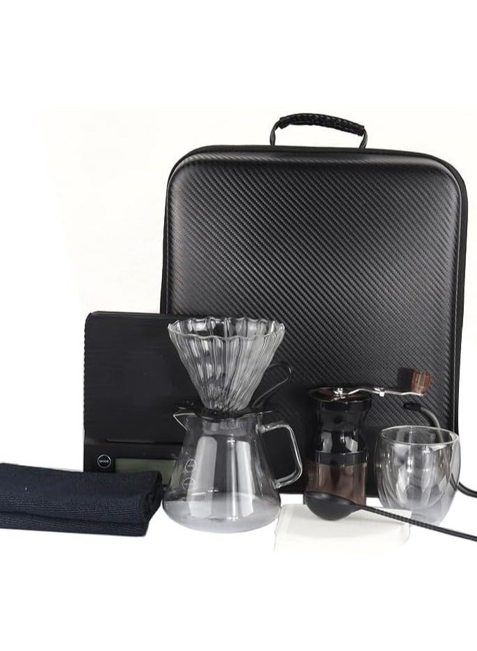 V60 Pour Over Coffee Maker Set Coffee Kettle Scale, Coffee Dripper All in 1 Traveling Camping Manual Coffee Kit Coffee Gift Set  - Image 4