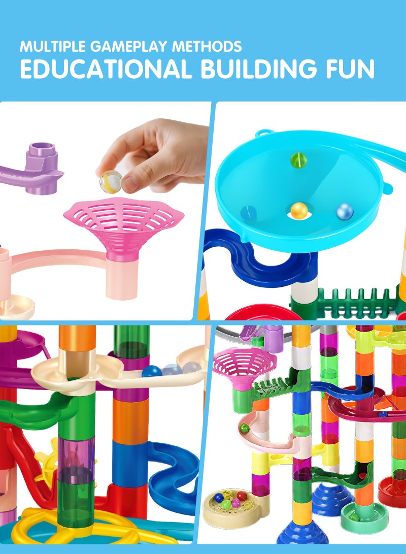 Loquat 150Pcs Marble Games Toys，Building Blocks Toys，Urban building rail toys， Kids Educational DIY Staircase Building Blocks Set , STEM Educational Toy ，Boys and Girls Age 3 to 6 - Image 4