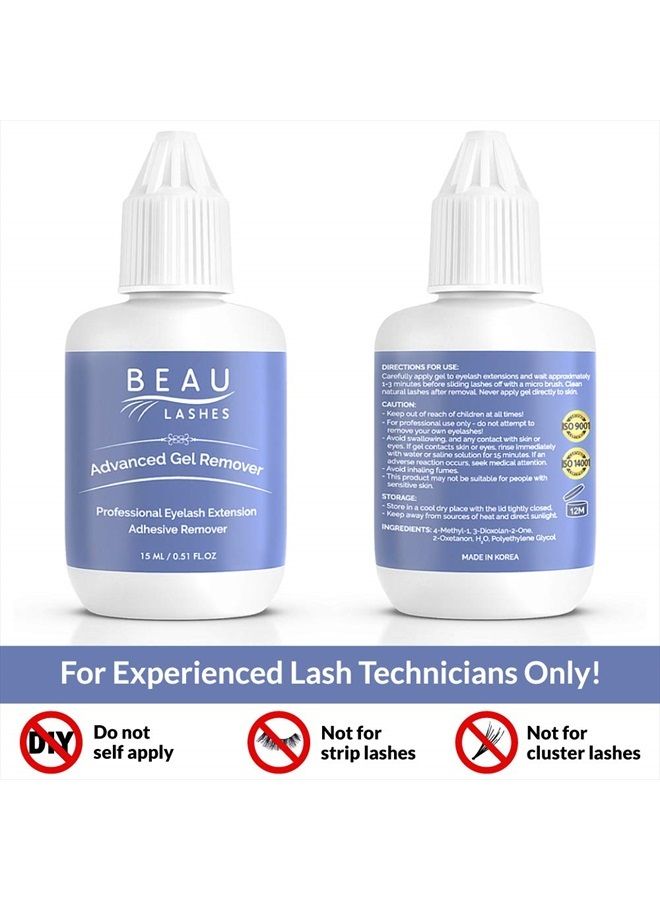 beau lashes جل مزيل تمديد الرموش | إزالة الرموش الصناعية شبه الدائمة بسرعة وسهولة | مزيل فعّال للصمغ المستخدم في تمديد الرموش | يعمل على أقوى لاصقات الرموش الصناعية - Image 4