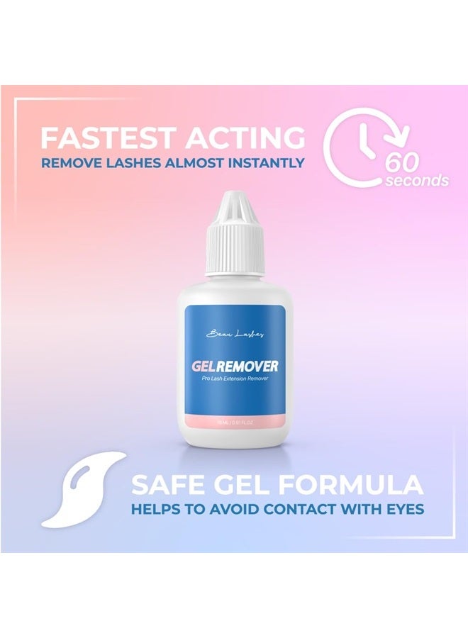 beau lashes جل مزيل تمديد الرموش | إزالة الرموش الصناعية شبه الدائمة بسرعة وسهولة | مزيل فعّال للصمغ المستخدم في تمديد الرموش | يعمل على أقوى لاصقات الرموش الصناعية - Image 2