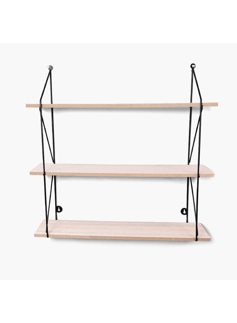 Home Box Sera Tall 3-Tier Wall Shelf with MDF Board 12 x 50 x 50 cm  - Image 3