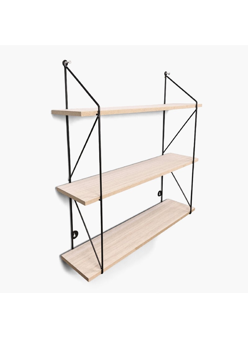 Home Box Sera Tall 3-Tier Wall Shelf with MDF Board 12 x 50 x 50 cm  - Image 2