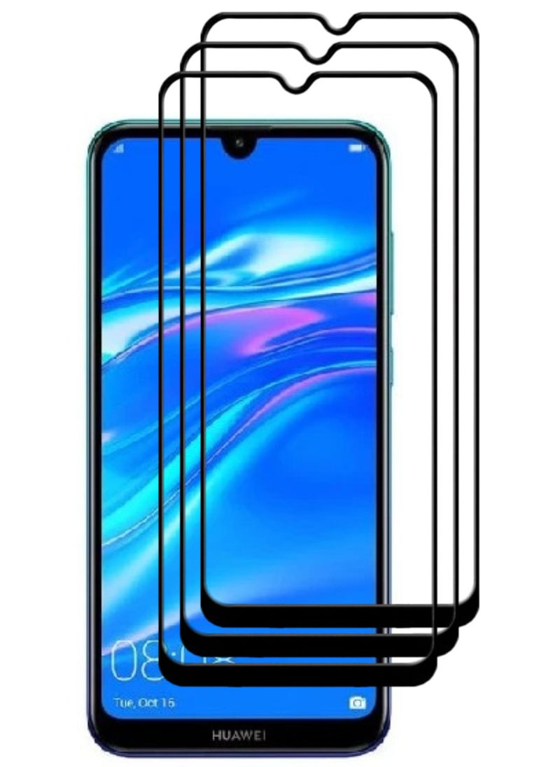 ACLIX 3 Pieces Antistatic ESD Dustproof Premium Quality High Definition Tempered Glass Screen Protector Designed For Huawei Y7 (2019) - Image 1