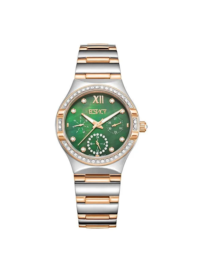 إكستاسي Ecstacy E23608-KBKMG Women's Multi Function Display Watch & Stainless Steel Strap Two Tone Rose Gold