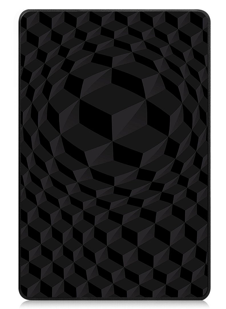 Theodor Protective Flip Case For Apple iPad mini 7th Generation (A17 Pro 2024 Model) (Mini 6 2021 Model  6th Generation) With Trifold Stand Auto Wake Sleep Shockproof Cover cubes_volume_black - Image 1