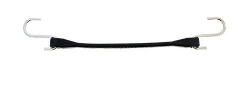 ABN EPDM Rubber Straps - 10in Black Rubber Tie Down Straps with Hooks (18in Max Stretch) Rubber Bungee Cords, 10 Pack - Image 4