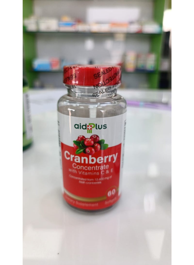 aidplus Cranberry Concentrate with Vitamins C & E, 60 Capsules