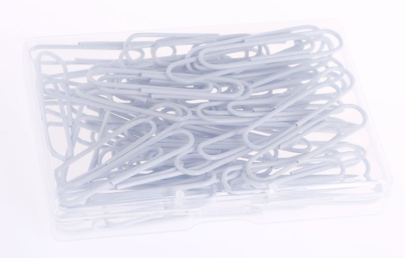 PTC Office 60PCS Colored Plastic Coated Paperclips Metal Bookmark Memo Note Paper Clip, 2-Inch, (White) - Image 4