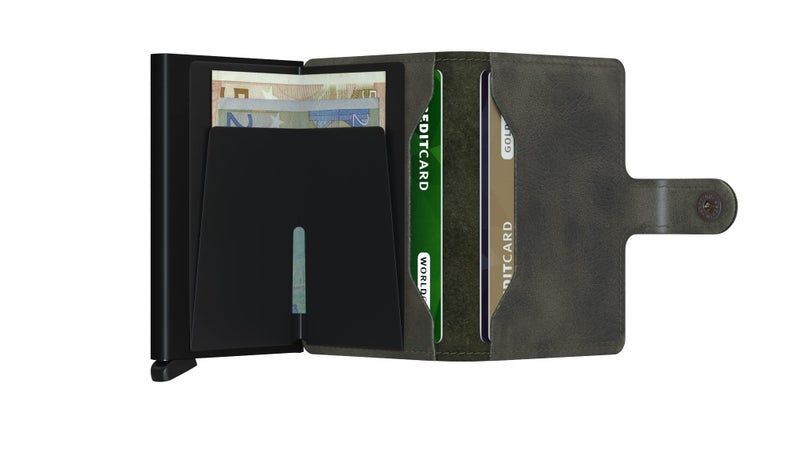 Secrid Leather and Aluminium Rigid Credit Card Holder - Green - Image 3