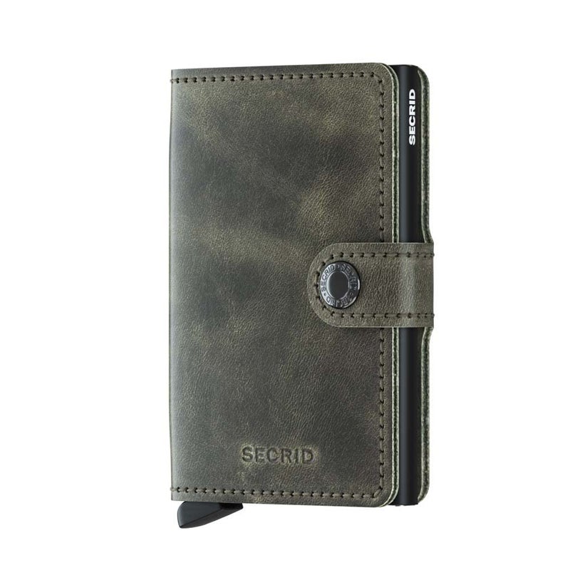 Secrid Leather and Aluminium Rigid Credit Card Holder - Green - Image 1