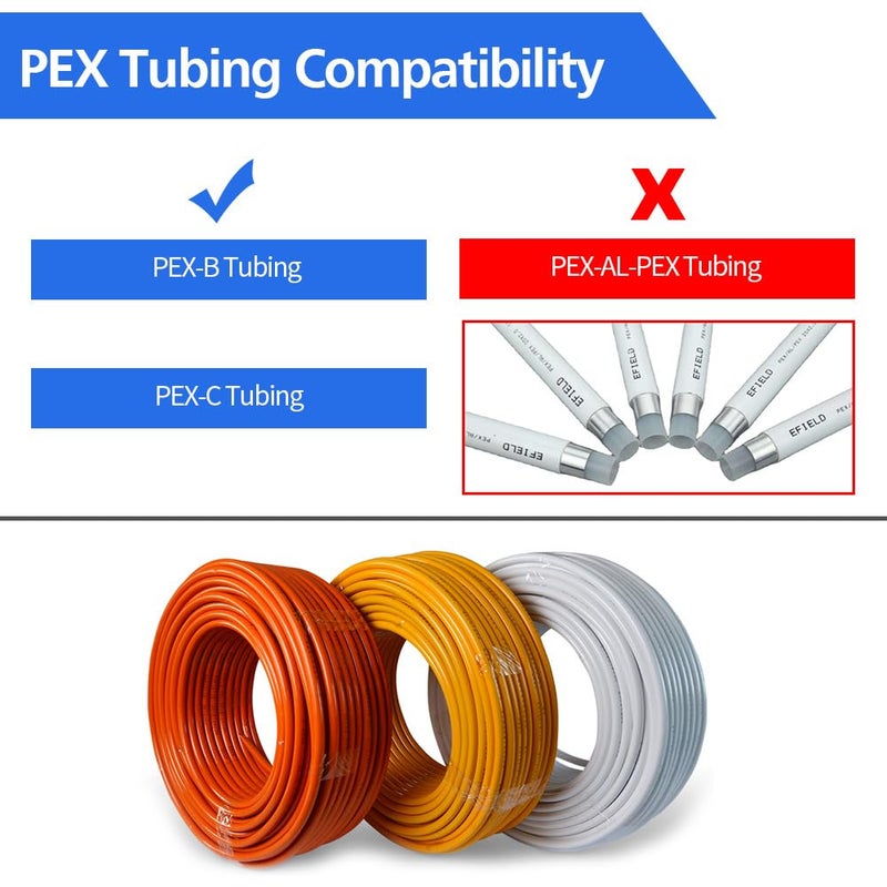 Ruby Q 10 Pack 1/2" PEX Elbow Fittings, Brass Fittings for PEX Tubing Pipe - Image 5