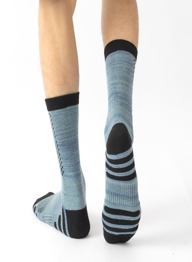 JOYNÉE 8 Pairs Mens Crew Athletic Work Long Socks Calf Cushioned Socks for Sports Running Workout Gym,Multicolor 1,Sock Size:10-13 - Image 2