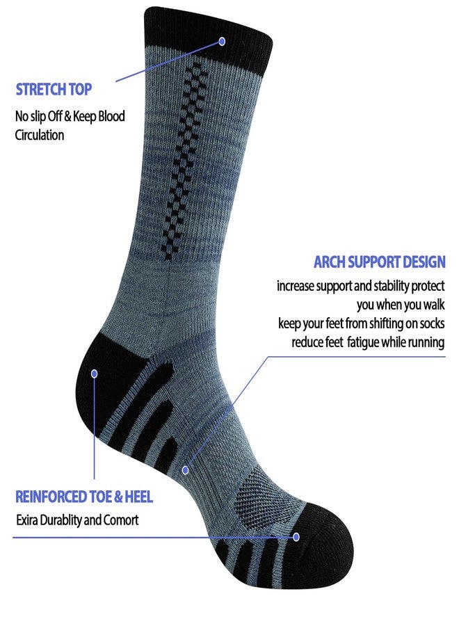JOYNÉE 8 Pairs Mens Crew Athletic Work Long Socks Calf Cushioned Socks for Sports Running Workout Gym,Multicolor 1,Sock Size:10-13 - Image 4