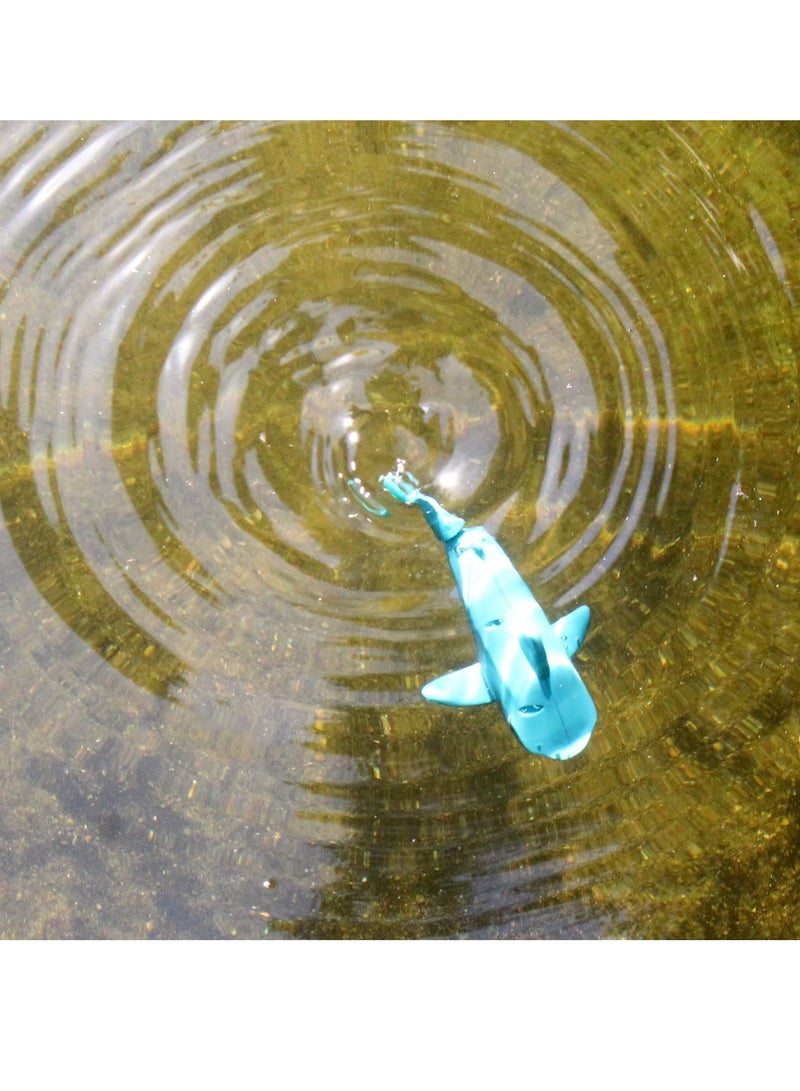 Mini Electric RC Shark Boat for Kids, Remote Control Swimming Toy for Pool Fun, Perfect Birthday Gift in Blue - Image 3