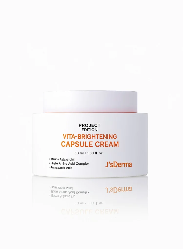 J'sDerma JsDerma Vita-Brightening Capsule Cream – Dual Action Brightening &amp; Anti-Wrinkle Face Cream with Tranexamic Acid, Niacinamide &amp; Antioxidants, 50ml