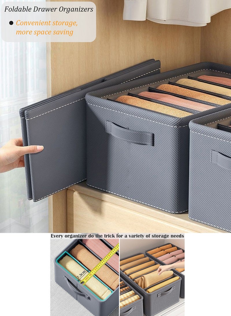 Qiccijoo Qiccijoo 3Pack Drawer Organizer Clothes 27 Cell Sock Underwear Drawer Organizer Dividers Foldable Closet Organizers Storage Boxes Storage Dresser Drawer Dividers for Baby Clothes,Bra,Scarves,Belt,Tie - Image 5