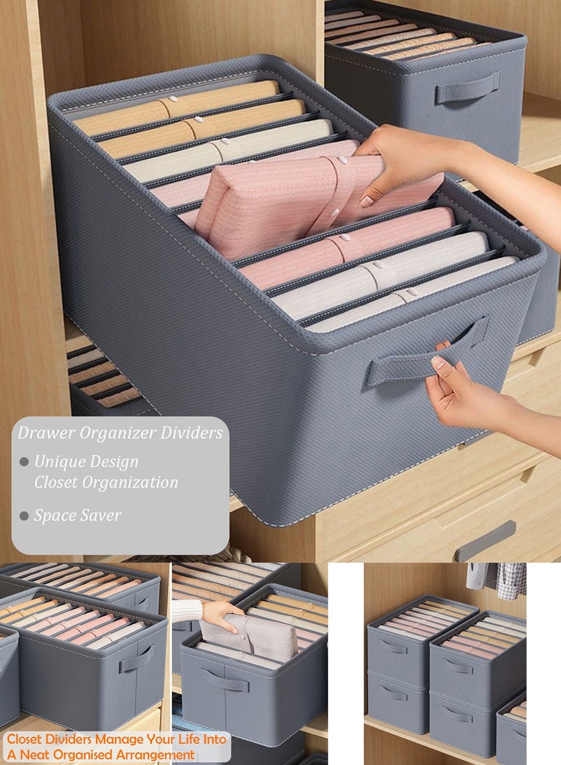 Qiccijoo Qiccijoo 3Pack Drawer Organizer Clothes 27 Cell Sock Underwear Drawer Organizer Dividers Foldable Closet Organizers Storage Boxes Storage Dresser Drawer Dividers for Baby Clothes,Bra,Scarves,Belt,Tie - Image 4