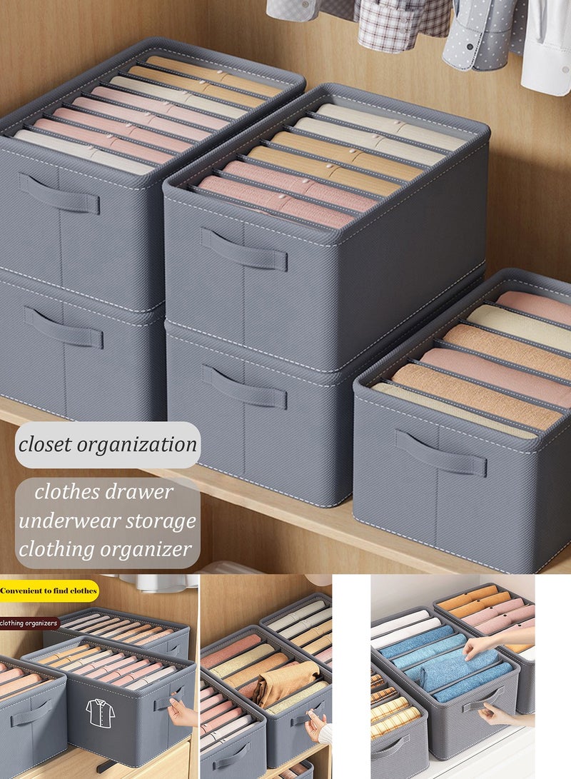 Qiccijoo Qiccijoo 3Pack Drawer Organizer Clothes 27 Cell Sock Underwear Drawer Organizer Dividers Foldable Closet Organizers Storage Boxes Storage Dresser Drawer Dividers for Baby Clothes,Bra,Scarves,Belt,Tie - Image 3