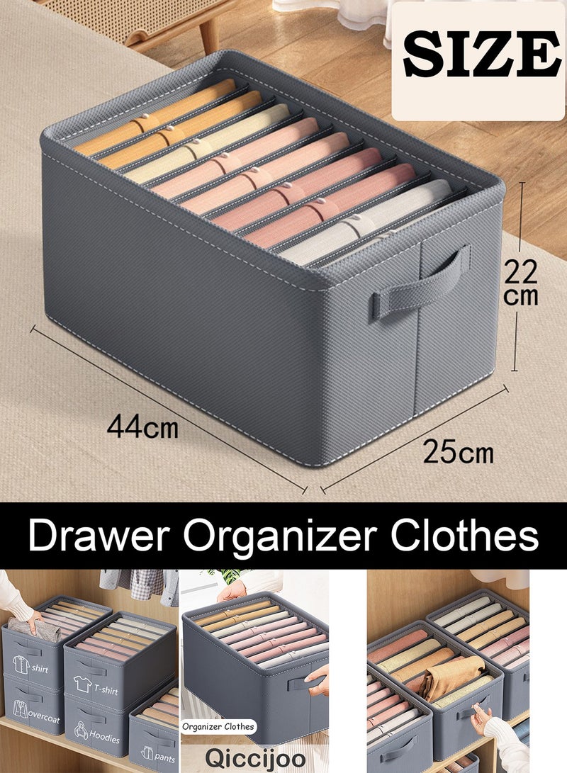 Qiccijoo Qiccijoo 3Pack Drawer Organizer Clothes 27 Cell Sock Underwear Drawer Organizer Dividers Foldable Closet Organizers Storage Boxes Storage Dresser Drawer Dividers for Baby Clothes,Bra,Scarves,Belt,Tie - Image 2