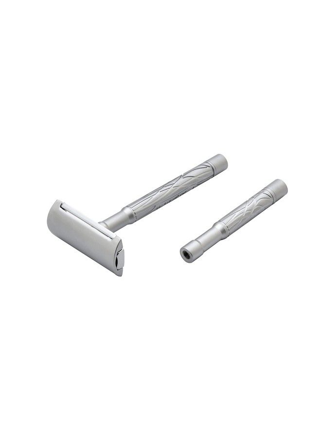 PEARL Shaving Double Edge Close Comb Safety Razor For Men (Brass Metal) Reusable Metal Razor With Two Razor Handles Long And Short Handle Eco Friendly De Razor Men - Image 1