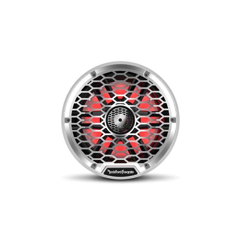 Rockford Fosgate M2-65 Color Optix 6.5” 2-Way Coaxial Multicolor LED Lighted Marine Speakers - White/Stainless (Pair) - Image 3