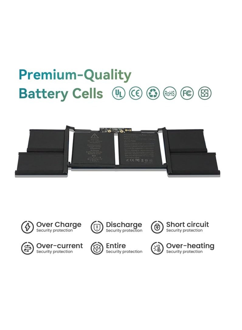 Terabyte Replacement A1953 Laptop Battery for MacBook Pro 15" Touch Bar A1990 EMC 3215 3359 BTO CTO Mid 2018 2019 MV902LL/A MV912LL/A MV922LL/A MV932LL/A MV942LL/A MV952LL/A MV962LL/A MV977 222 2LL/A 02B/A - Image 4