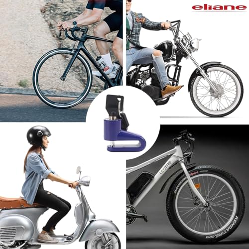 Eliane Disc Lock Motorcycle Brake Anti-Theft Waterproof for Motorcycles Bike Scooter Stainless Steel Heavy Duty Painted Finish Anti Theft 7mm Pin Wheel Locking Security Bike Accessories (Random-1Pcs) - Image 5